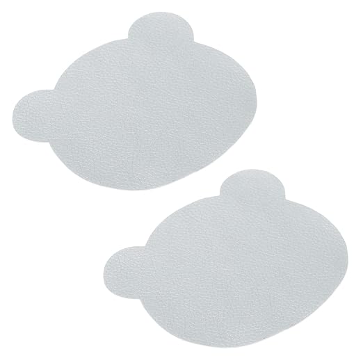 PATIKIL Leather Repair Patch, 2 Pcs 4 x 3.5 Inch Self-Adhesive Vinyl Patch Furniture Tape Repair Kit for Sofas Couches Stools Chairs Cabinets Bags, Silver