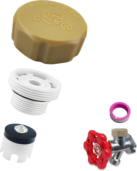ASSE 1019-A Outdoor Faucet Repair Kit with Teflon Tape, Vacuum Breaker Replacement Kit Anti-Siphon Frost-Free Hose Bib Sillcock Valve Replacement（1 Pack）