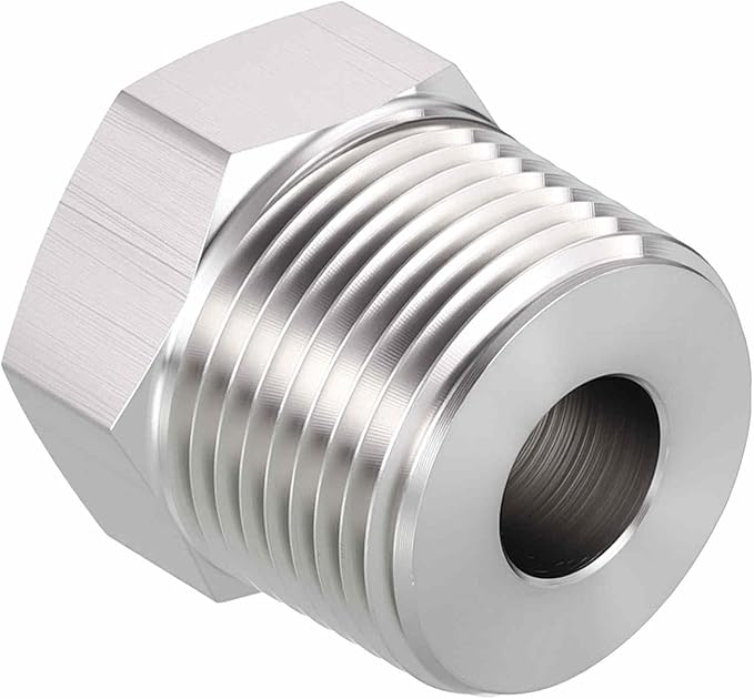 Packs of 1, 3/4" Male NPT NPT1/8" FeMale NPT Solid 304 Stainless Steel Hex Bushing, Hose Fittings Adapter Reducer for Bathroom Remodel, Tool Extensions