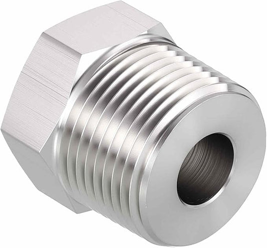Packs of 1, 3/4" Male NPT NPT1/8" FeMale NPT Solid 304 Stainless Steel Hex Bushing, Hose Fittings Adapter Reducer for Bathroom Remodel, Tool Extensions