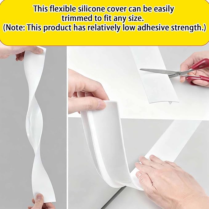 2 Pack Flexible Kitchen Stove Gap Covers, Silicone Gap Fillers Between Counter and Stovetop,Washer, Oven, Dryer, Easy to Wipe, Food grade silicone material（Clear,25in）