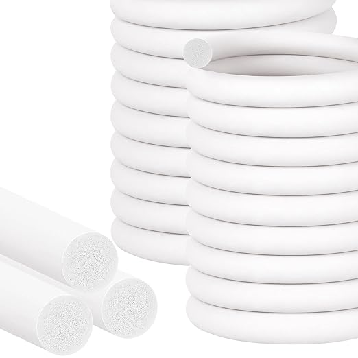 MYFAMIREA 20FT Backer Rod 1 Inch EPDM Rubber Caulk Saver Weather Strip Seal Concrete Expansion Joint Filler for Gaps and Joints, White