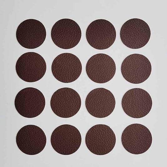 Round Leather Repair Patch for Furniture, Tape Self Adhesive for Couches Car Seat Sofa Jackets Handbags (OneSize,Darkbrown)