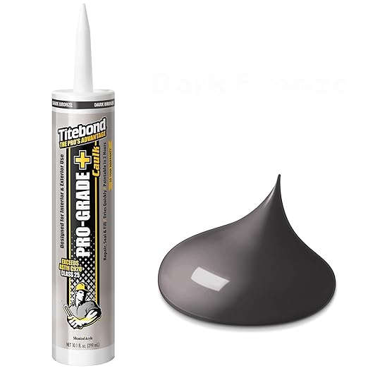 Titebond 10.1 Oz. Pro-Grade Plus Siliconized Acrylic Water-Based Caulk - Dark Bronze
