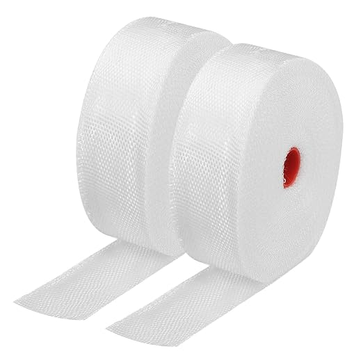 MECCANIXITY Fiberglass Cloth Tape Fiberglass Mesh Glass Fiber Mesh Woven Fiberglass Fabrics Insulation Tape 30m(33 Yard) x25mmx0.17mm for Reinforcement Repair 2pcs