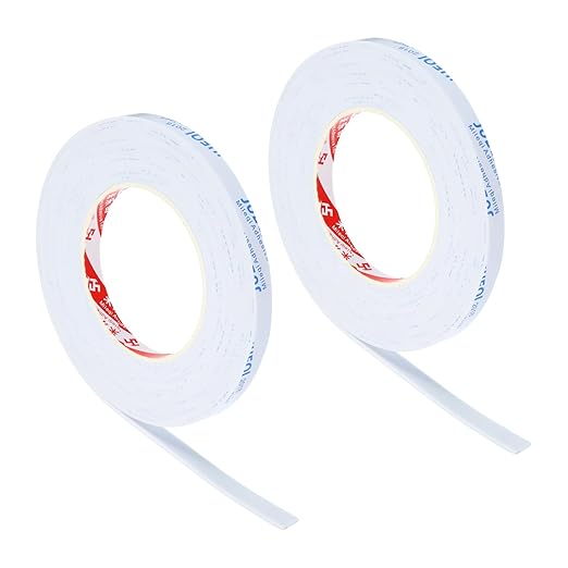 PATIKIL 3/8" W x 5/64" T x 16.4Ft EVA Single Sided Foam Tape, 2Pcs Adhesive Sealing Strip Foam Waterproof Weather Sealing Strips for Door, White