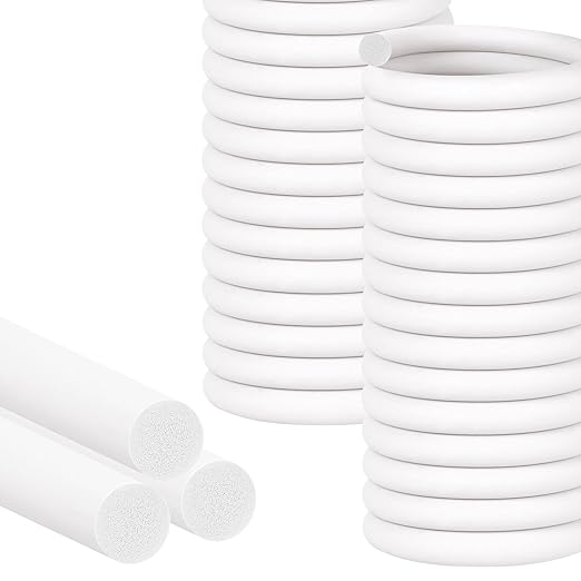 MYFAMIREA 20FT Backer Rod 3/8 Inch EPDM Rubber Caulk Saver Weather Strip Seal Concrete Expansion Joint Filler for Gaps and Joints, White