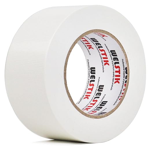 WELSTIK Professional Grade Duct Tape,Winking Tape,Waterproof Duct Cloth Fabric for Photographers,Repairs, DIY,Crafts,Indoor Outdoor Use(2 Inch X 45 Yards,White)