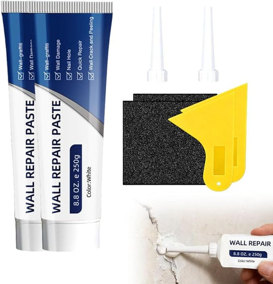 Efficient Drywall Repair Kit with Scraper, 2026 Upgrade Quick Drying Wall Mending Agent for Holes & Cracks, Multi-Functional Drywall Patch Paste Repair Kit for DIY Home Fix (2 PCS)