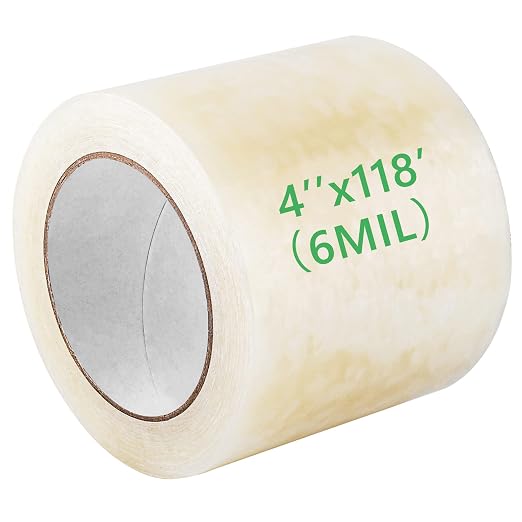 Miuwauer 4In x 118Ft Greenhouse Repair Tape Heavy Duty Greenhouse Coverings Damage Repair Tape Long Term UV Stabilized Outdoor Adhesive for Patching Sealing Seaming Plastic Film Polyethylene Sheeting
