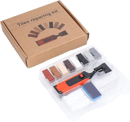 Tile Repair Kit, Ceramic Repair Kit with Electric Heating Pen Wax Block Set Crack Gaps Repairing Tools for Stone Porcelain