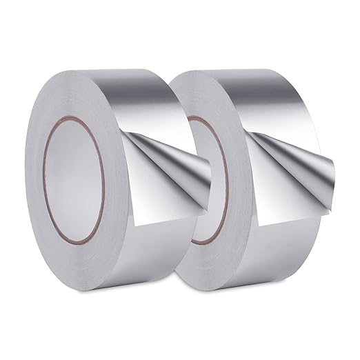 Lichamp HVAC Aluminum Foil Tape, 2 Pack Metal Insulation Tape for Ductwork, AC Air Conditioner Sealing, 2 inch x 70 Yards, A202SL