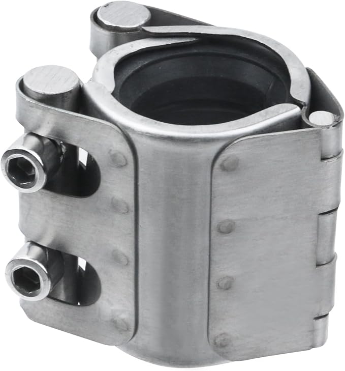 1 Pcs DN32 Pipe Repair Clamp 304 Stainless Steel Leak Sealer for 3/5 Inch Inner Diameter, Pipe Connectors for Plastic and Metal Pipes Use in Pipeline Repair, 3/5 Inch