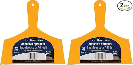 Homax Adhesive Spreader, Yellow, 8", 3/32" Tooth, Spreader for Vinyl Flooring (Pack of 2)