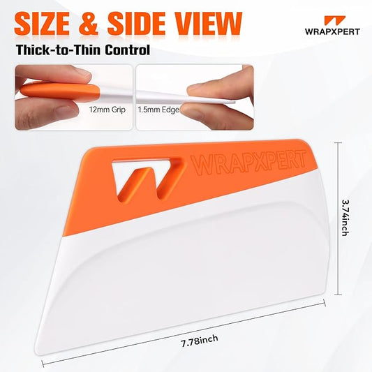 WRAPXPERT Window Film Tools, Window Privacy Film & Peel and Stick Wallpaper Tool Kit, 4-in-1 DIY Starter Set with Smoothing Squeegee, Utility Knife and Blades & 180ml Adjustable Spray Bottle