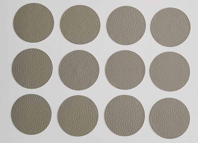 Round Leather Repair Patch for Furniture, Tape Self Adhesive for Couches Car Seat Sofa Jackets Handbags (OneSize,Gray 02)