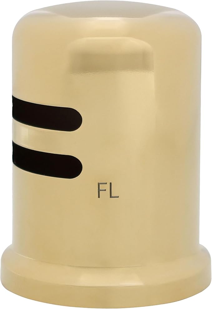 Westbrass D200-1-01 1-3/4" x 2-3/4" Solid Brass Air Gap Cap Kit, Skirted, Polished Brass
