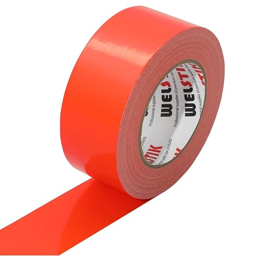 WELSTIK Professional Grade Duct Tape, Waterproof Duct Cloth Fabric,Duct Tape for Photographers,Repairs, DIY, Crafts, Indoor Outdoor Use (2 Inch X 45 Yards, Orange)
