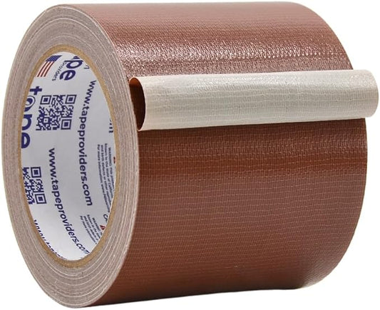 WOD DTC10 Advanced Strength Industrial Grade Brown Duct Tape, 4 inch x 60 ft. Waterproof, UV Resistant For Crafts & Home Improvement