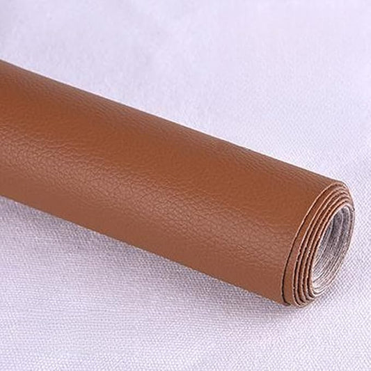 Leather Repair Patch Tape Kit,Self Adhesive Leather Repair Kit for Furniture,Vinyl Repair Kit for Couch,Sofa,Car Seats,Office Chair Luggage (Chocolate,16.93"×55.12")