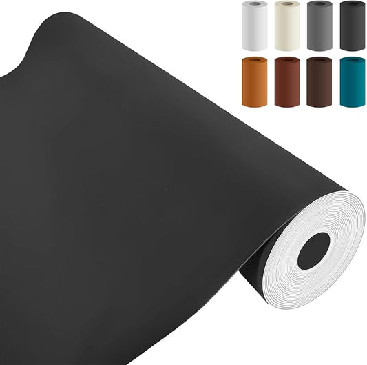 AOOTOOLINK Leather Repair Patch 17X237 Inch Self Adhesive Leather Repair, Large Leather Repair Tape for Couches, Furniture, Car Seats, Cabinets, Sofa, Handbags (Black, 17X237 Inch)