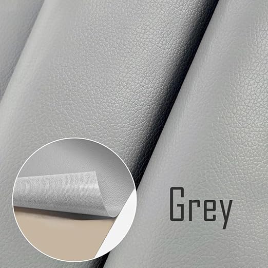 16 X 40 Inch Large Gray Leather Repair Patch, Self Adhesive Waterproof Leather Tape for Furniture, Vinyl Upholstery Repair Sticker Kit for Couch, Car Seats, Sofa & Bags