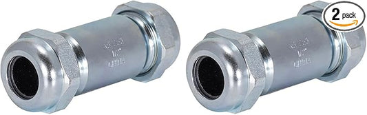 Eastman 3-7/8 Inch Long Pattern Compression Coupling, 1/2 Inch IPS, Galvanized Steel, 20562 (Pack of 2)