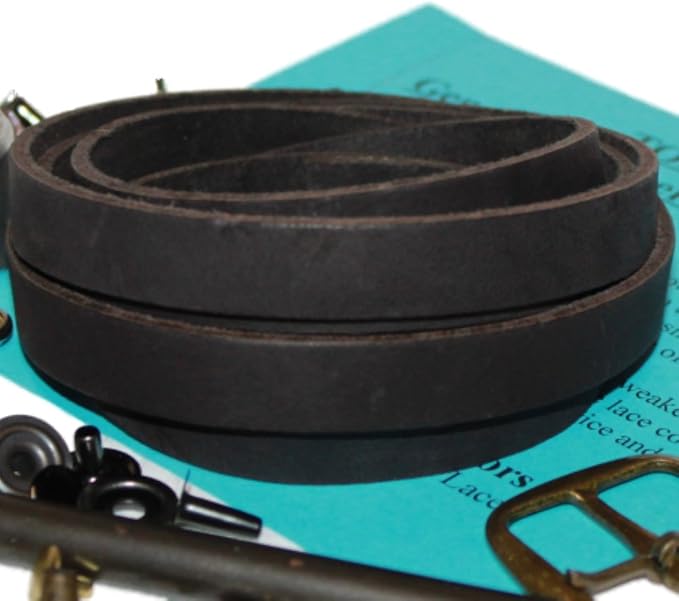 Leather Strap for Crafts & Jewelry | 72 Long × 5/8" Wide × 1/8" Thick (7-8oz) | Genuine Leather Strips for Crafts, Projects or Repairs - Dark Brown | 3-Pack