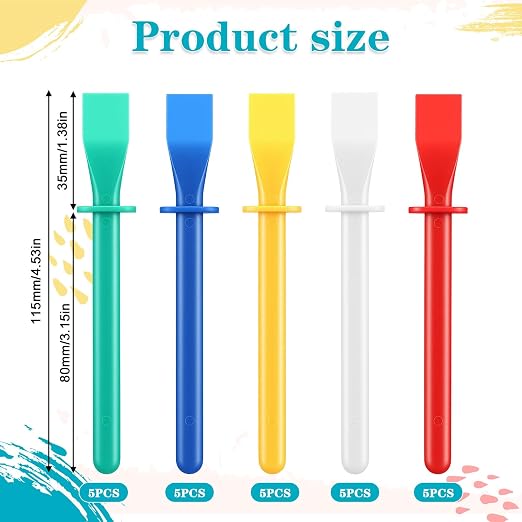 30PCS Glue Spreader Tool, Colored Plastic Glue Sticks Glues Brush Applicators Smear Sticks Easy Clean Glues Brushes Spreaders for DIY Art Leather Craft Woodworking Projects