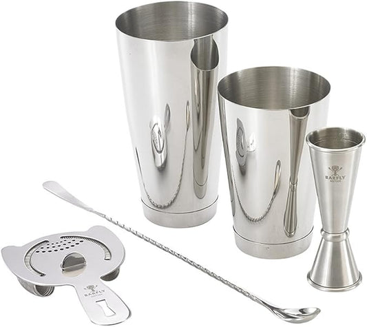 Barfly M37101 Basics Cocktail Set, 5-Piece, Stainless Steel
