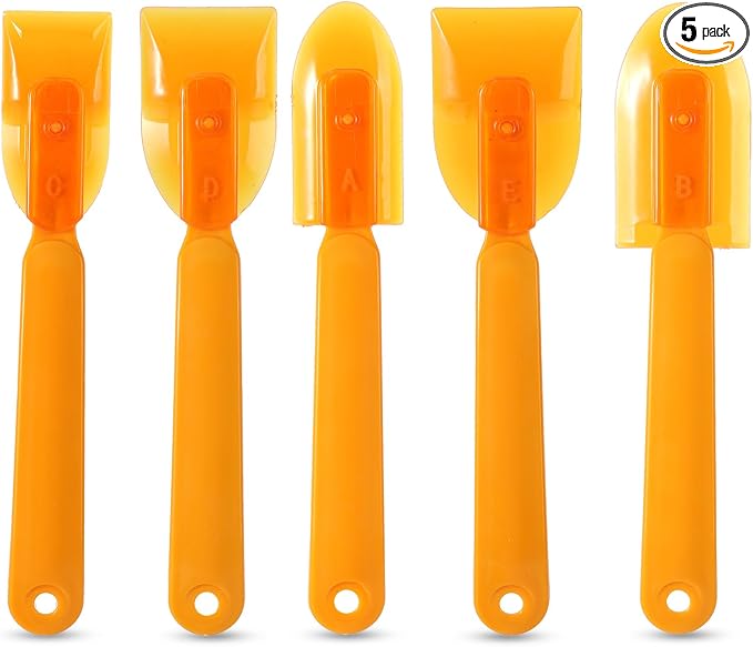 5pcs Caulking Tool, Reusable Sealant Spatula Spreader 3 Sizes Grout Caulk Finishing Tool Multifunctional Caulking Remover/Smoothing Applicator for Tiles Brick Kitchen Bathroom