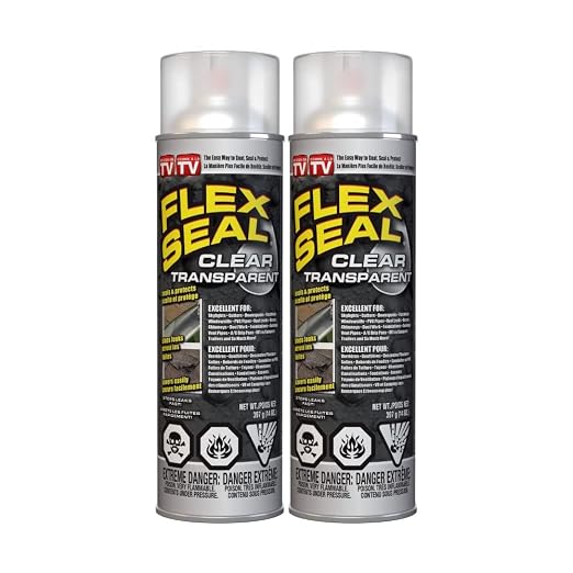 Flex Seal – Stop Leaks Fast! Rubberized Waterproof Coating Spray, Ideal for Roofs, Holes, Cracks, DIY Projects, Automotive Fixes, Indoor & Outdoor Repairs, and More – Clear, 14 oz. (397 g) – 2 Pack