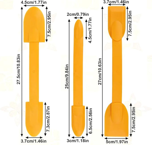 6pcs Caulking Tool, Reusable Sealant Spatula Spreader 3 Sizes Grout Caulk Finishing Tool Multifunctional Caulking Remover/Smoothing Applicator for Tiles Brick Kitchen Bathroom