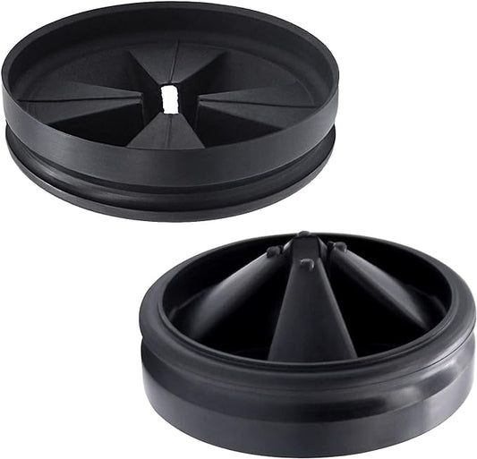 3 3/8" Garbage Disposal Splash Guard Sink Baffle QCB-AM Replacement for InSinkErator Evolution Series, Upgraded Funmit Removable Quiet Collar Drain Plugs, Garbage Disposer Accessories, Black