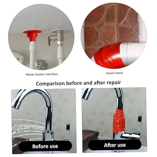 Alipis 3pcs Pipe Sealing Tape Self-Adhesive Flexible Sealant for Plumbing Repairs for More