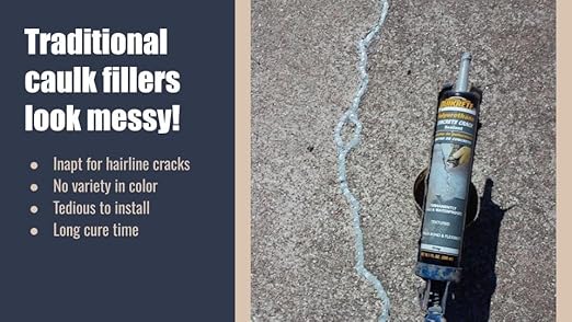 ConSandtrate Concrete Crack Filler - Tan - 2 LB (Single Bottle) for Filling in Concrete Cracks on driveways, walkways and patios
