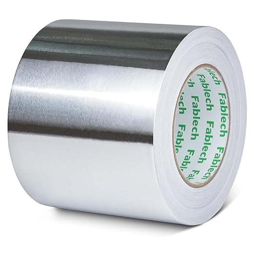 Aluminum Foil Tape, 3.2mil Thick, 5 Inch x 55 Yards (165ft), Heavy Duty Waterproof, High Temperature Resistant, No Residue, for HVAC Duct Sealing, Metal Repair & Insulation