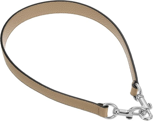 uxcell 25.59 Inch PU Leather Short Bag Strap with Clasp, Purse Handles Handbags Replacement Straps for Clutch Bag Underarm Bags, Tawny, Silver Buckle