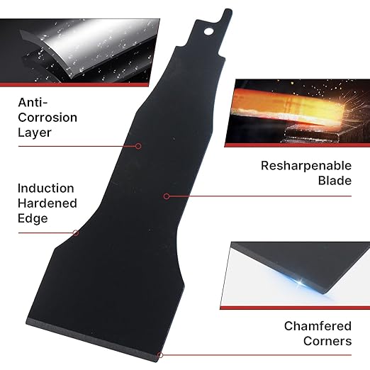 2/5inch (10mm) HCS reciprocating Saw Blade Saber Shovel Length Cleaning Tool for Removing Tile Grout Glue Gaps, etc.…