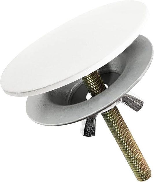 Westbrass D202-50 2" Kitchen Sink Hole Cover, Powder Coat White (2-Pack)