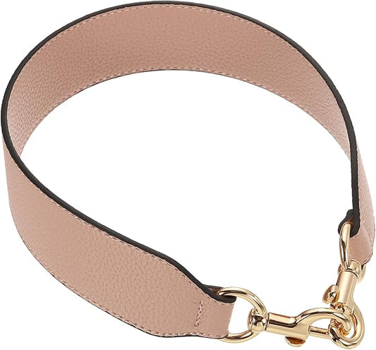 uxcell 22.83 Inch PU Leather Short Bag Strap with Clasp, Purse Handles Handbags Replacement Straps for Clutch Bag Crossbody Underarm Bags, Pink, Gold Buckle