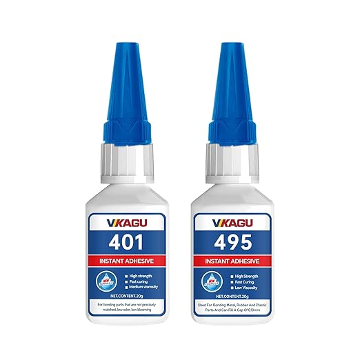 401 & 495 Super Bonder Instant Adhesive 20g Suitable for Plastic Wood Metal Rubber 2 Pack