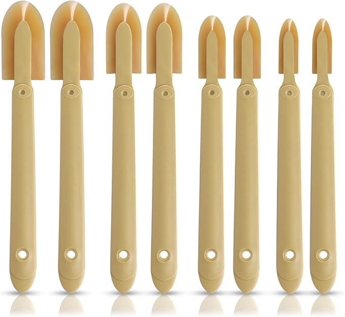 8pcs Rubber Caulking Tool, Reusable Sealant Spatula Spreader 4 Sizes Silicone Caulk Finishing Set Tool Multifunctional Caulking Remover/Smoothing Tool Applicator for Tiles Brick Kitchen Bathroom
