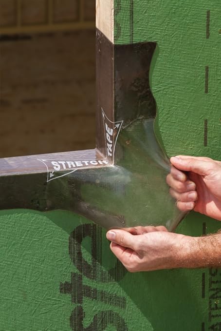 ZIP System Stretch Tape - Flexible Adhesive Flashing - Advanced Acrylic Adhesion - for Sealing Around Curves, Corners, Windows & Doors - Professional-Grade - Weather Protection - 6" x 20' Roll