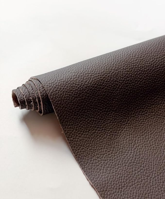 12'' x 24'' Genuine Full Grain Cowhide Leather Sheet — Soft Leather for Upholstery Repair, Handbags, Wallets, Sewing, Crafts, & DIY Projects — 1.1-1.3mm (3oz) Pre-Cut (Chocolate, 3 Pieces)