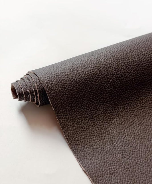 12'' x 24'' Genuine Full Grain Cowhide Leather Sheet — Soft Leather for Upholstery Repair, Handbags, Wallets, Sewing, Crafts, & DIY Projects — 1.1-1.3mm (3oz) Pre-Cut (Chocolate, 5 Pieces)