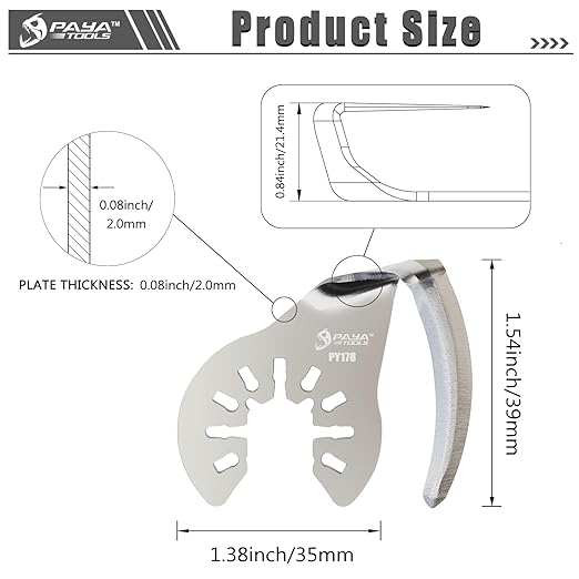 Multi Tool Cold Knife Blade,Windshield Knife Blades Car Windshield Removal Tool Bent Blade for Removing Caulk, Sealants and Auto Glass Glue Window Seal (2-Pack)