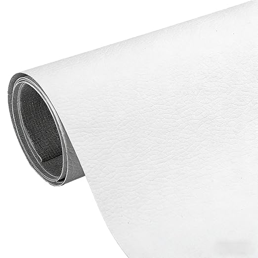 Leather Repair Patch Tape, 19.7 x 53.9 Inch, Self-Adhesive Leather Repair Patch for Furniture, Sofa Seating, Car Seats, Handbag, Waterproof & Durable (White)
