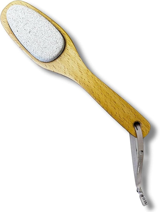 Eco Bath London Natural Pumice and Sisal Foot File - Dual Sided Callus Remover for Feet, Pumice Stone Heel Scrubber with Sisal Brush, Pedicure Foot Exfoliator for Dry Hard Skin, Women and Men