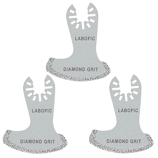 3Pcs Diamond Oscillating Blades, Grout Oscillating Multi Tool Swing Diamond Blade, Mortar Cutting Saw Blades for Grout Removal